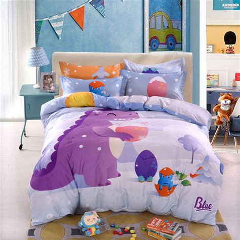 Childrens/kids boys toy story 3d quilt/duvet bedding set (comes with 3d glasses) (twin) (blue). 3D Dinosaur Print Bedding Set Twin Queen Size BWL ...