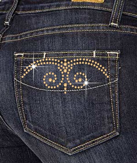 Jeans Pocket Design Rhinestone Hotfix Transfer Iron On Etsy