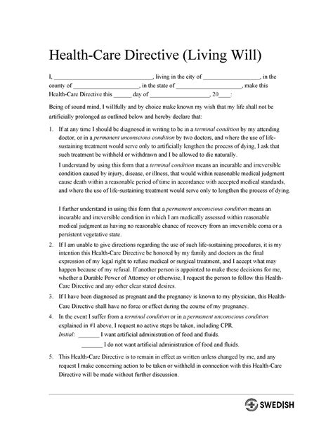 Living Will Template Pdf Template