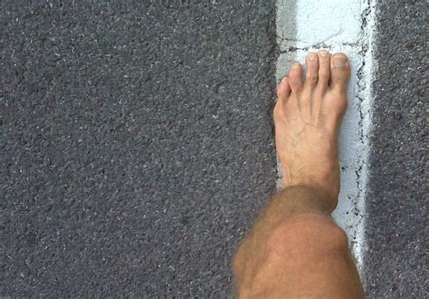 White Line Comfort For Barefoot Running When The Asphalt Is Pipin Hot