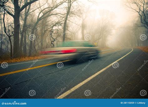 Foggy Morning Drive Stock Image Image Of Drive Motion 28115059