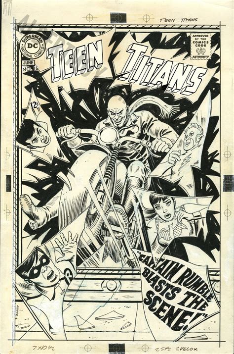Albert Moy Original Comic Art Teen Titans By Nick Cardy