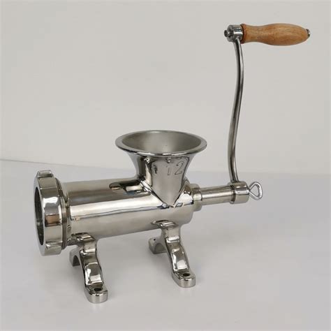 12 Stainless Steel Manual Meat Grinder Omcan