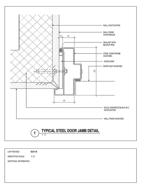 08111 02 Typical Steel Door Jamb Detail Pdf