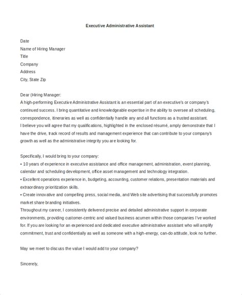 example cover letter for administrative position