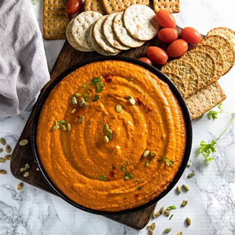 Roasted Red Pepper Hummus 5 Minute Recipe Must Love Home