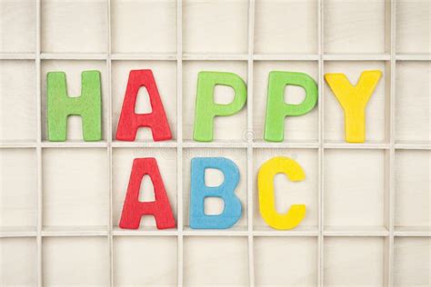 Happy Abc Text Stock Image Image Of Activity Inspiration 147530451