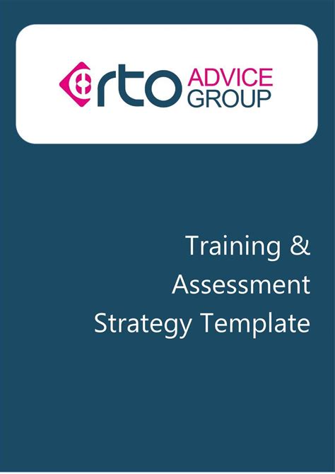 Training And Assessment Strategy Template