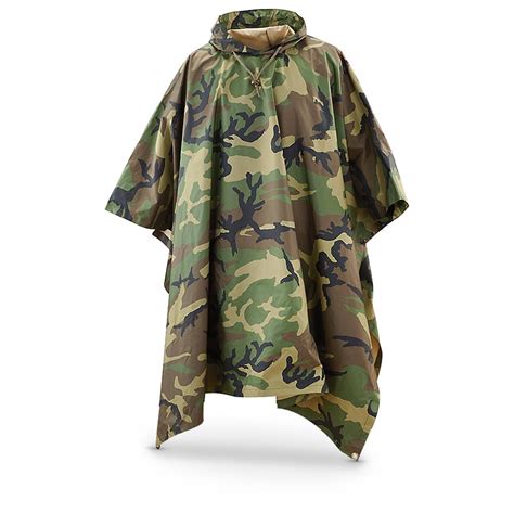 Army Surplus Rain Poncho Army Military