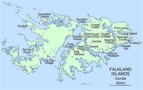 maps of the falkland islands