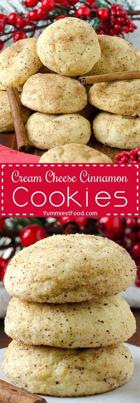 These christmas cookies are buttery, tender, and ready for icing. Easy Cream Cheese Cinnamon Christmas Cookies - Recipe from Yummiest Food Cookbook