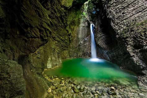 Waterfall Kozjak Soča Valley Slovenia