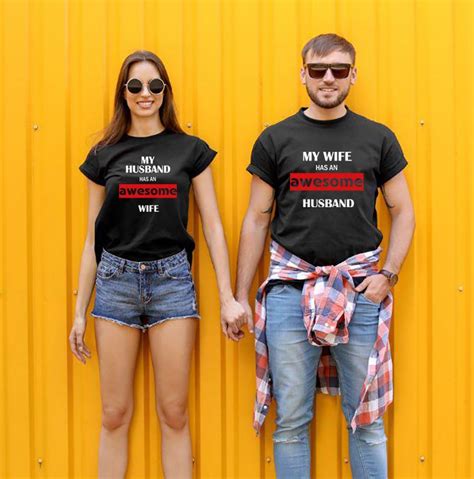 Husband Wife Matching Shirts Couples Shirts Honeymoon Etsy