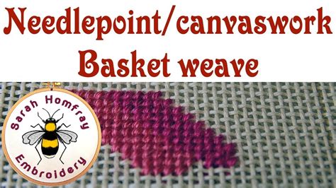 Basketweave stitch in needlepoint / canvaswork embroidery | Needlepoint
