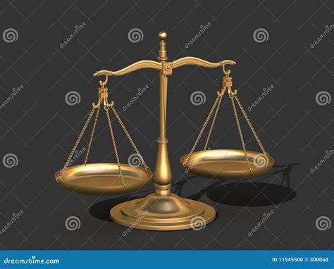 3d Gold Balance The Scales Of Justice Stock Illustration