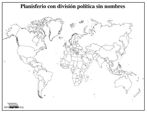 Mapa Planisferio Division Politica Con Nombres PortalRed