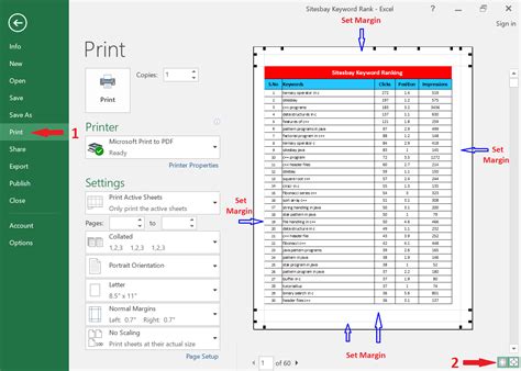 Print Setting In Excel Excel Tutorial