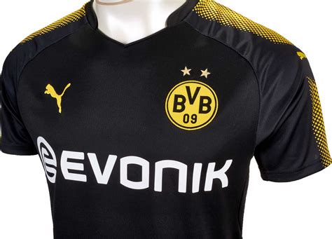 Discover a different side to bvb! 2017/18 Puma Borussia Dortmund Away Jersey - SoccerPro.com