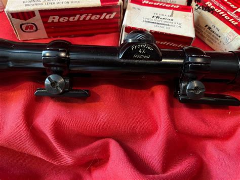 Vintage Redfield Frontier 4x Scope Plus Frontier Rings And Six Frontier