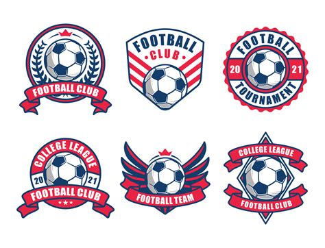 Set Of Soccer Logo Or Football Club Badge 6050286 Vector Art At Vecteezy