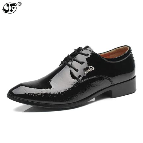 Fashion Mens Dress Shoes Low Heels Mens Pu Leather Lace Up Black Shoes