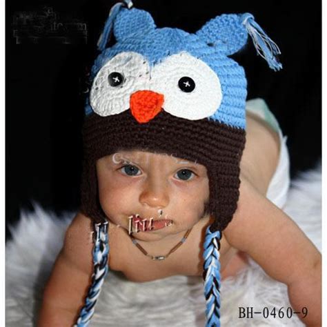 2019 Handmade Crochet Beanies Crocheted Hats Baby Hat Owl Hat Baby