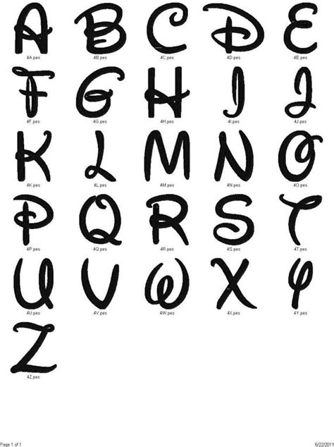 12 Disney Font Letter Printables Images Disney Font Alphabet Letter