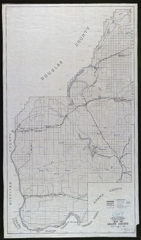 Big Bend Railroad History 1926 Grant County Map