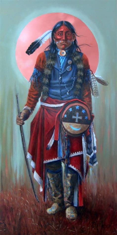 Red Moon Rising Native American Indian Warrior