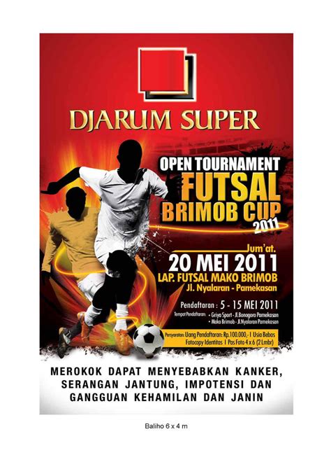 Poster Pertandingan Futsal Contoh Poster Gambaran