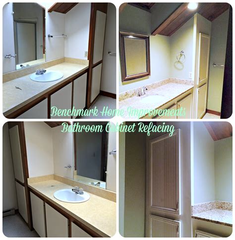 The refacing program is perfect for multifamily property managers in need of quality kitchen and bathroom upgrades with a quick turn around time. Bathroom Cabinet Refacing Before and After | Cabinet ...