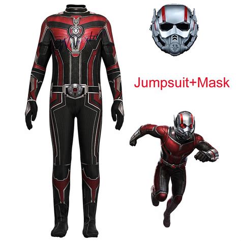 Ny 2023 Ant Man 3 Cosplay Costume Kid Superhero Mask Onesie 150cm C211
