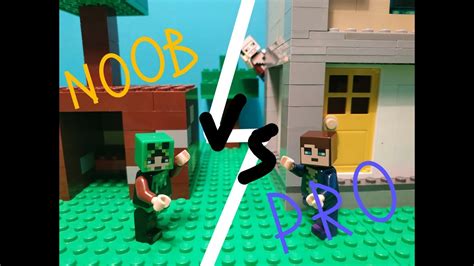 Noob Vs Pro Minecraft Lego Built Battle Youtube