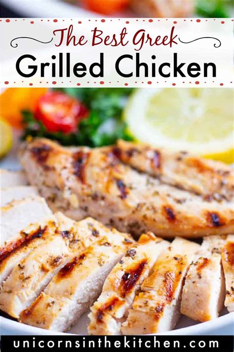 greek grilled chicken recipe unicorns in the kitchen