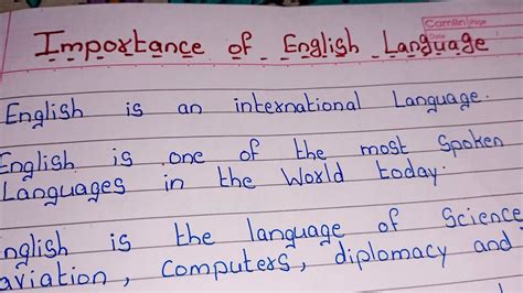 Importance Of English Language 10 Lines On English Language 10