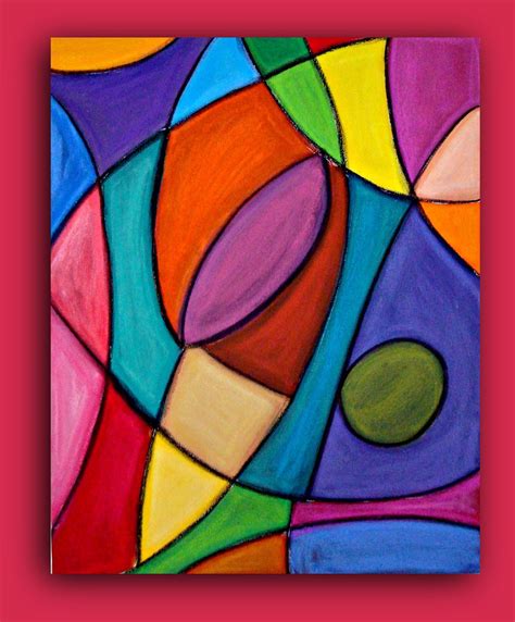 Bright Colorful Original Abstract Painting Large Wall Art Fine Etsy Easy Abstract Art