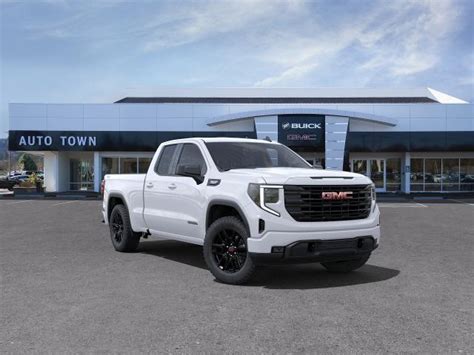 New 2023 White Gmc Double Cab Standard Box 4 Wheel Drive Elevation 3sb