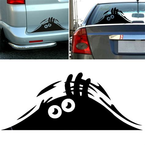 Peeking Monster Scary Eyes Decal Sticker Funny Vinyl Car