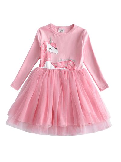 Girls Pink Dress Unicorn Princess Tutu Dress Mia Belle Girls