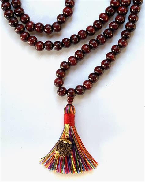 rosewood mala beads necklace 108 buddhist prayer beads rosewood beads beaded wood mala exotic