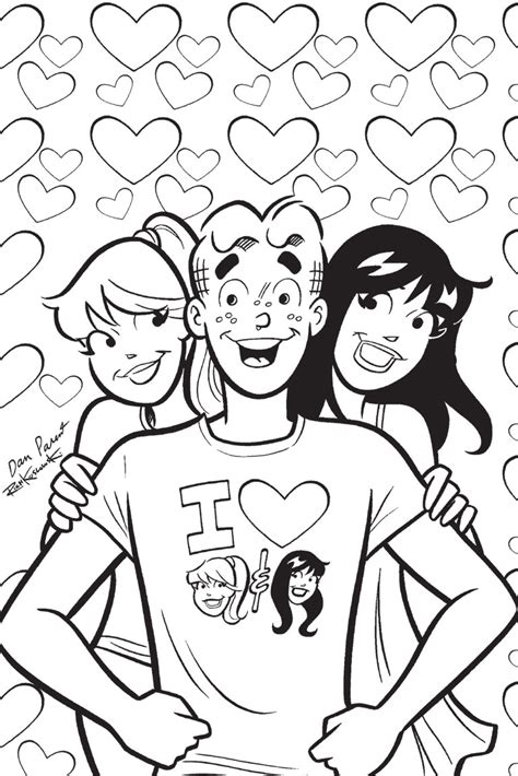 This is what the finished coloring looks like. Look Inside Archie's Coloring Book - Previews World