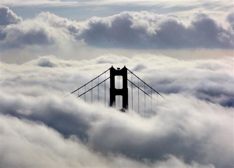 Golden Gate Bridge In The Clouds Deciding Whether Or Not T Flickr