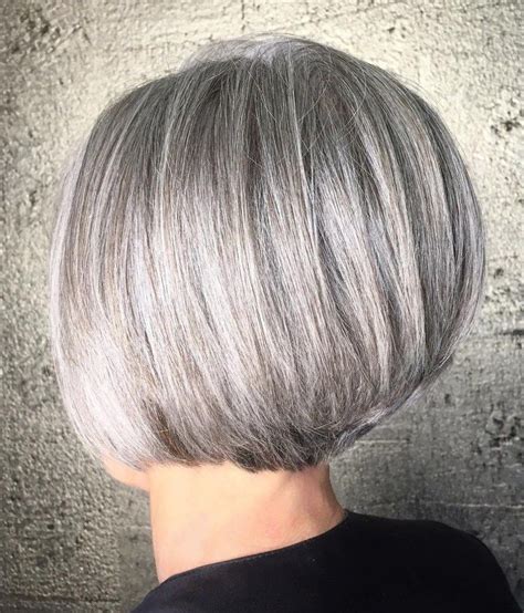 Showing Gallery Of Gray Bob Hairstyles With Delicate Layers View 2 Of 20 Photos