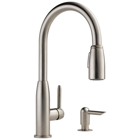 Select from the faucet features below to see available products. Shop Peerless Stainless 1-Handle Pull-Down Kitchen Faucet ...