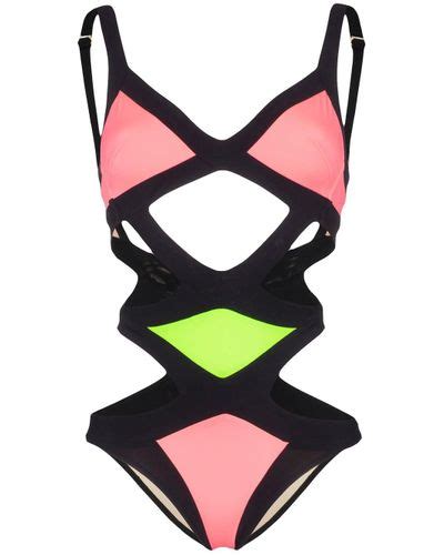 Agent Provocateur Mazzy Cut Out Swimsuit In Green Lyst Canada