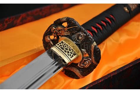 Traditional Hand Forged Naginata Japanese Samurai Sword Clay Tempered Blade