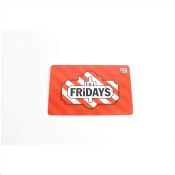 It cannot be redeemed for cash or applied as payment to any account unless required by law. T.G.I. Friday Gift Card, $50.00 | Property Room