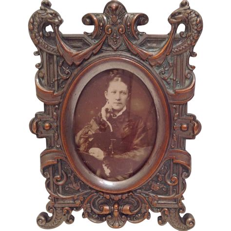 Antique French/ Serpent Photo Frame. C.1870 from myfrenchattic on Ruby Lane