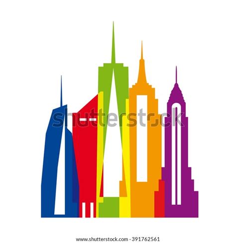New York City Color Vector Illustration Stock Vector Royalty Free