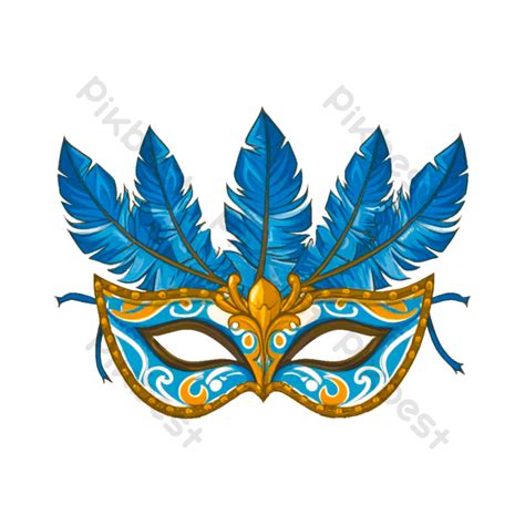 Blue And Gold Carnival Mask Png Png Images Psd Free Download Pikbest